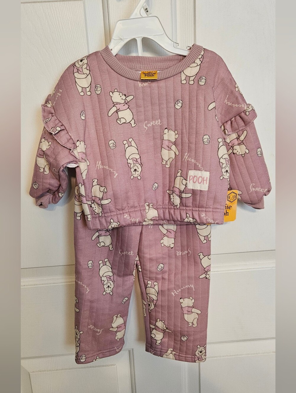 Disney Baby Pooh Mauve Two-Piece Kids Set